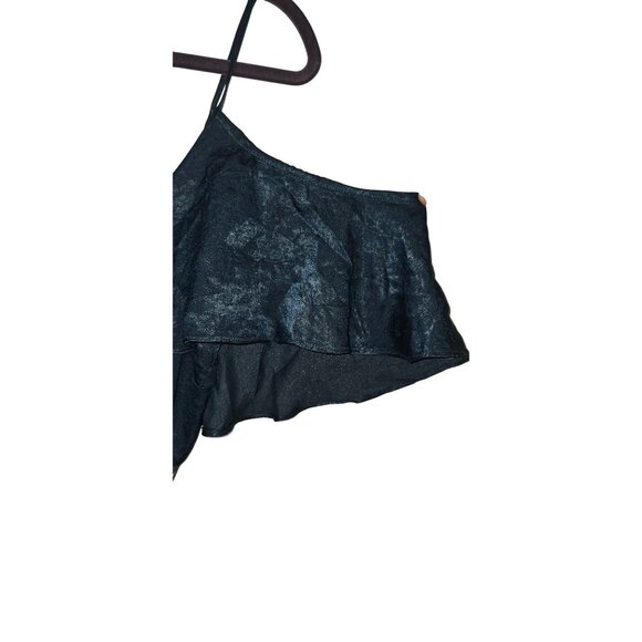 Lulus Shimmering Teal Ruffle Wrap Maxi Dress With Spaghetti Straps - Elegant Eve - Picture 7 of 9